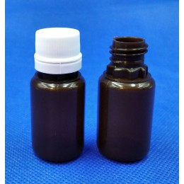 Флакон коричневый 10 мл с крышкой, РА, (код 01031)