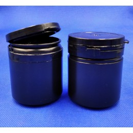 Пластиковая банка 150 г черная баночка, (код 1320)