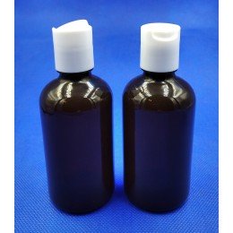 Флаконы коричневые 100 мл диск-топ, (код 1825)